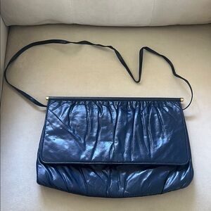 Elegant Black Leather Clutch Bag
